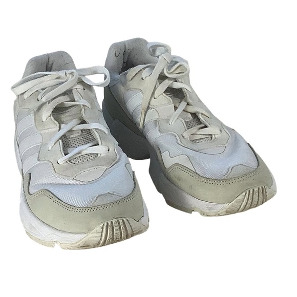 Adidas 10 Men’s Yung-96 White & Light Gray Sneakers - Picture 2 of 7